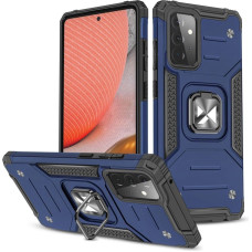 Wozinsky Ring Armor Case Kickstand Tough Rugged Cover for Samsung Galaxy A72 4G blue