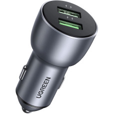 Ugreen fast car charger 2x USB 36W Quick Charge SCP FCP AFC gray (CD213 10144)