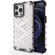 Hurtel Honeycomb Case armor cover with TPU Bumper for iPhone 13 Pro transparent