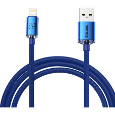 Baseus Crystal Shine Series cable USB cable for fast charging and data transfer USB Type A - Lightning 2.4A 2m blue (CAJY000103)