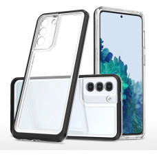 Hurtel Clear 3in1 Case for Samsung Galaxy S21 + 5G (S21 Plus 5G) Frame Gel Cover Black