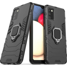 Hurtel Ring Armor tough hybrid case cover + magnetic holder for Samsung Galaxy A03s (166.5) black