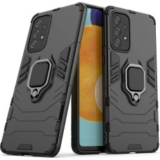 Hurtel Ring Armor tough hybrid case cover + magnetic holder for Samsung Galaxy A73 black