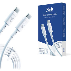 3Mk Protection 3MK HyperSilicone Cable USB-C / USB-C white cable 1m 60W 3A