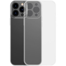 Baseus Frosted Glass Case Cover for iPhone 13 Pro Hard Cover with Gel Frame Transparent (ARWS000702)