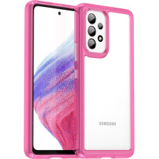 Hurtel Outer Space Case for Samsung Galaxy A53 5G cover with a flexible frame pink