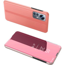 Hurtel Clear View Case cover for Xiaomi 12 Lite cover with a flap pink