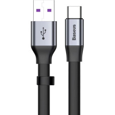 Baseus Simple flat cable USB cable / USB Type C SuperCharge 5A 40W Quick Charge 3.0 QC 3.0 23cm gray (CATMBJ-BG1)