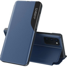 Hurtel Eco Leather View Case elegant bookcase type case with kickstand for Samsung Galaxy A72 4G blue