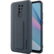 Wozinsky Kickstand Case Silicone Stand Cover for Xiaomi Redmi 9 Blue