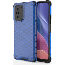 Hurtel Honeycomb Case armor cover with TPU Bumper for Xiaomi Redmi K40 Pro+ / K40 Pro / K40 / Poco F3 blue