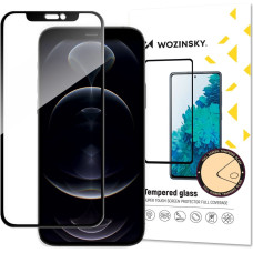 Wozinsky super tough Full Glue full screen tempered glass with Case Friendly frame iPhone 14 Max / 13 Pro Max black