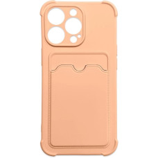 Hurtel Card Armor Case Pouch Cover for iPhone 13 Mini Card Wallet Silicone Air Bag Armor Pink