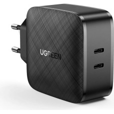 Ugreen wall charger 2x USB Type C 66W Power Delivery 3.0 Quick Charge 4.0+ black (CD216)