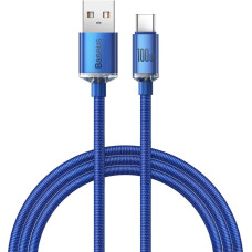 Baseus Crystal Shine Series cable USB cable for fast charging and data transfer USB Type A - USB Type C 100W 1.2m blue (CAJY000403)