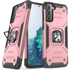 Wozinsky Ring Armor Tough Hybrid Case Cover + Magnetic Mount for Samsung Galaxy S22 + (S22 Plus) Pink