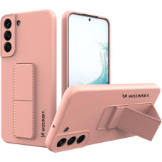 Wozinsky Kickstand Case Silicone Stand Cover for Samsung Galaxy S22 + Pink