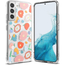 Ringke Fusion Design Armored Case Cover with Gel Frame for Samsung Galaxy S22 + (S22 Plus) transparent (Floral) (F593R31)