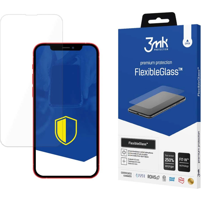 3Mk Protection Tempered glass for iPhone 13 Pro / iPhone 13 hybrid flexi 7H from the 3mk FlexibleGlass series