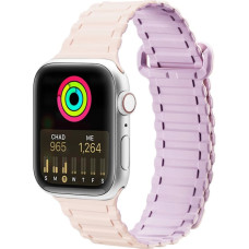 Dux Ducis Strap (Armor Version) Apple Watch Ultra, SE, 9, 8, 7, 6, 5, 4, 3, 2, 1 (49, 45, 44, 42 mm) Silicone Magnetic Band Bracelet Pink Purple