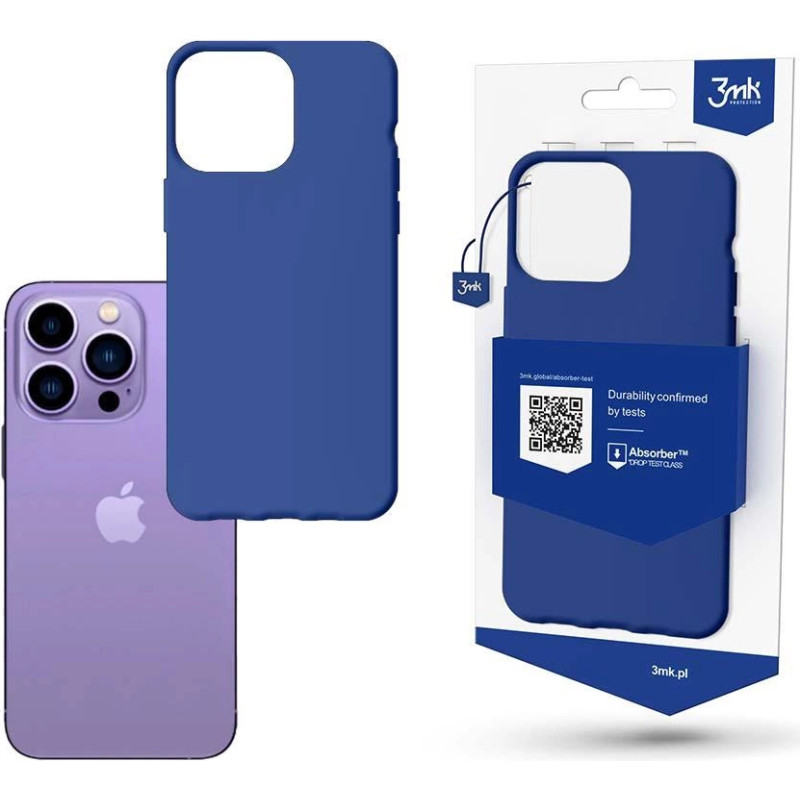 3Mk Protection Case for iPhone 14 Pro from the 3mk Matt Case series - blue