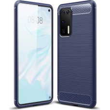 Hurtel Carbon Case Flexible Cover TPU Case for Huawei P40 blue