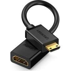 Ugreen adapter cable HDMI (female) - mini HDMI (male) 4K 60 Hz Ethernet HEC ARC audio 32 channels 22 cm black (20137)