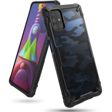 Ringke Fusion X Design durable PC Case with TPU Bumper for Samsung Galaxy M51 Camo Black (XDSG0043)