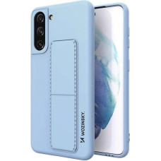 Wozinsky Kickstand Case Silicone Stand Cover for Samsung Galaxy S21 + 5G Light Blue