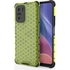 Hurtel Honeycomb Case armor cover with TPU Bumper for Xiaomi Redmi K40 Pro+ / K40 Pro / K40 / Poco F3 green