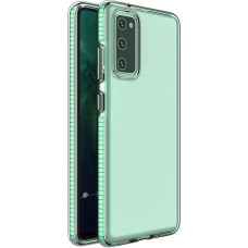 Hurtel Spring Case clear TPU gel protective cover with colorful frame for Samsung Galaxy A72 4G mint