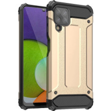 Hurtel Hybrid Armor Case Tough Rugged Cover for Samsung Galaxy A22 4G golden