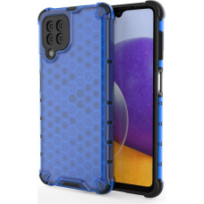 Hurtel Honeycomb Case armor cover with TPU Bumper for Samsung Galaxy A22 4G blue