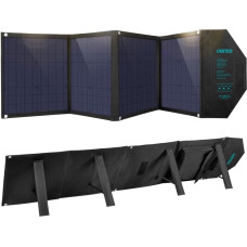 Choetech SC007 solar charger, large, foldable, 80W DC / USB-C / 2x USB-A PD, QC - black