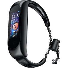 Hurtel Replacment metal band bracelet strap for Xiaomi Mi Band 6 / 5 / 4 / 3 black