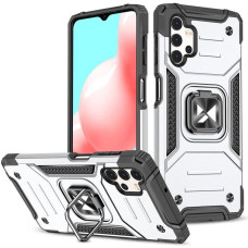 Wozinsky Ring Armor tough hybrid case cover + magnetic holder for Samsung Galaxy A73 silver