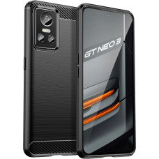 Hurtel Carbon Case Flexible cover for Realme GT Neo 3 black