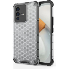 Hurtel Honeycomb case armored cover with a gel frame for Vivo V23 5G transparent