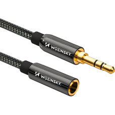 Wozinsky mini jack extension cable (female-male) AUX extension 5 m black