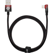 Baseus MVP 2 Elbow angled cable with side USB / Lightning plug 1m 2.4A red (CAVP000020)