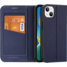 Dux Ducis Skin X2 case for iPhone 14 Plus case with magnetic flap blue