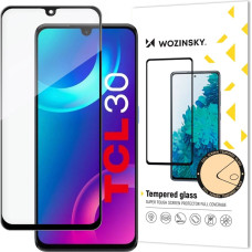 Wozinsky super durable Full Glue tempered glass full screen with Case Friendly TCL 30 black frame