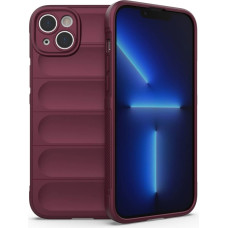 Hurtel Magic Shield Case case for iPhone 14 Plus elastic armored case in burgundy