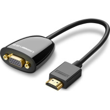 Ugreen Cable Cord Adapter Adapter One Way HDMI (Male) to VGA (Female) FHD Black (MM105 40253)