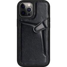 Nillkin Aoge Leather Case Flexible Armored Genuine Leather Case with Pocket for iPhone 12 Mini Black