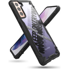 Ringke Fusion X Design durable PC Case with TPU Bumper for Samsung Galaxy S21+ 5G (S21 Plus 5G) black (Cross) (XDSG0053)