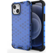 Hurtel Honeycomb Case armor cover with TPU Bumper for iPhone 13 mini blue