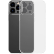 Baseus Frosted Glass Case Cover for iPhone 13 Pro Max Hard Cover with Gel Frame Transparent (ARWS000202)