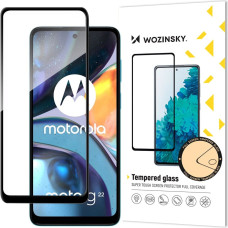 Wozinsky Super Durable Full Glue Tempered Glass Full Screen With Frame Case Friendly Motorola Moto G22 Black