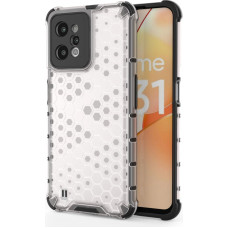 Hurtel Honeycomb case armored cover with a gel frame Realme C31 transparent